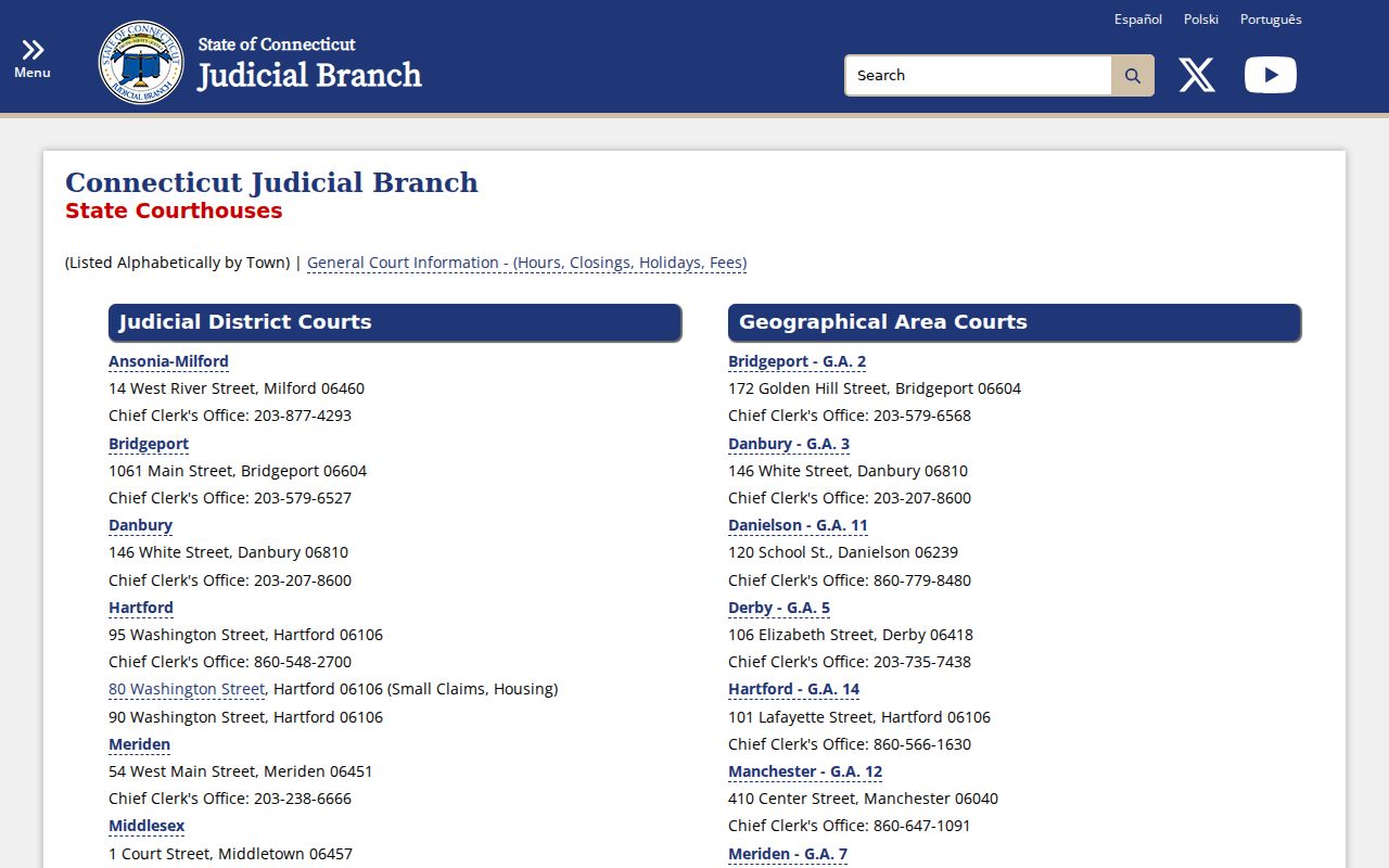 Hamden criminal court cases courthouse directory