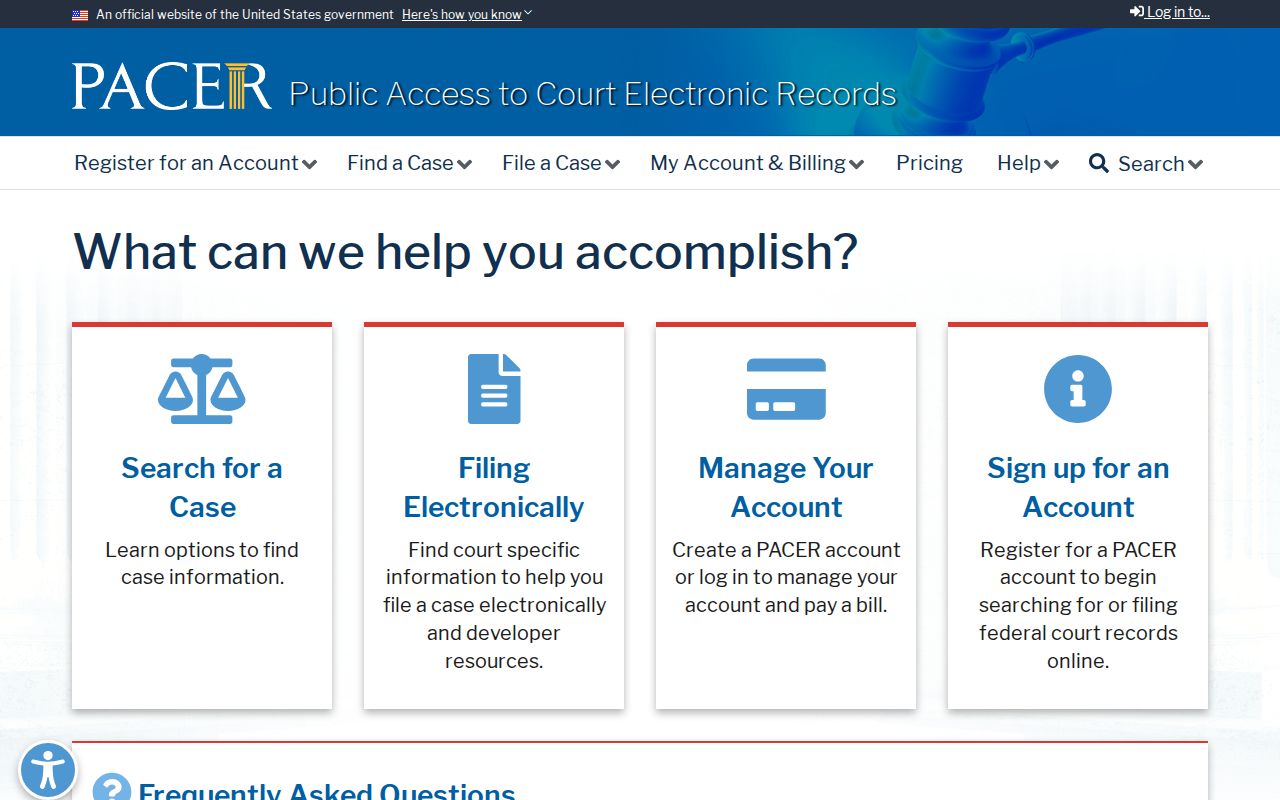 Hamden criminal records PACER federal case access